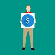 man with dollar sign