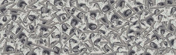 background of black and white dollars