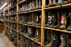 store with shoes on the shelves