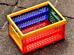 multi-colored plastic box