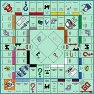 monopoly as a game board