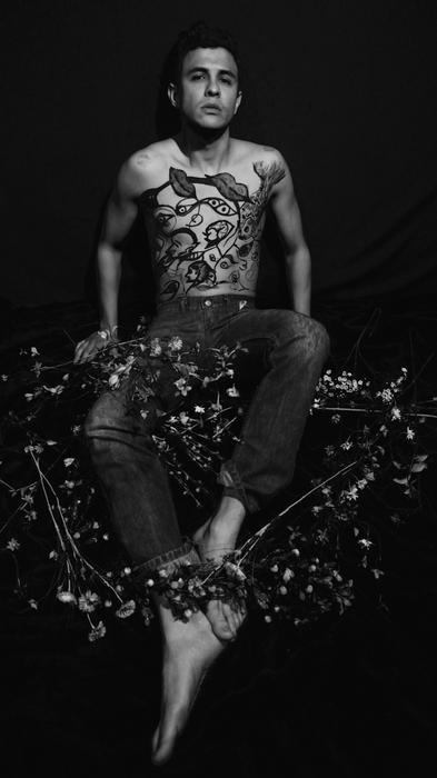Model Portrait Flowers