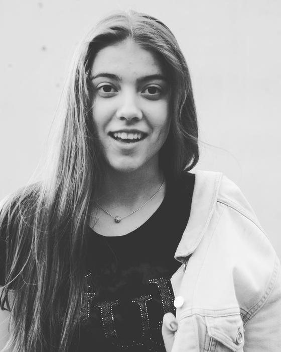 Black and white photography of young Woman