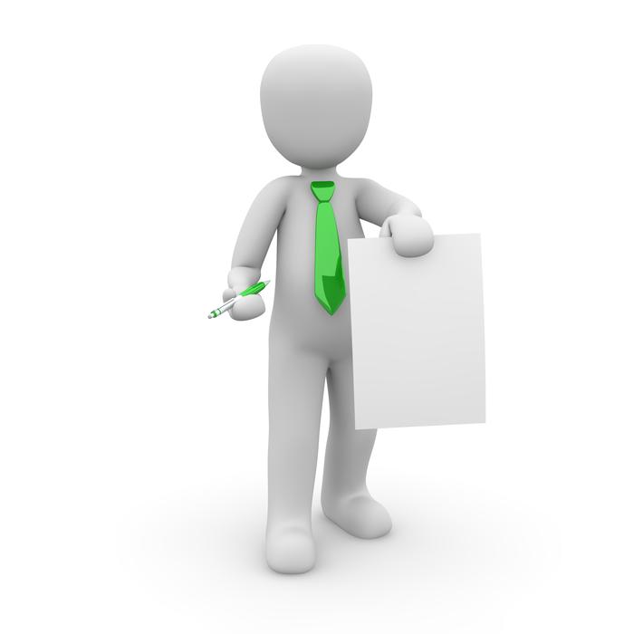 clipart of business boss with green tie