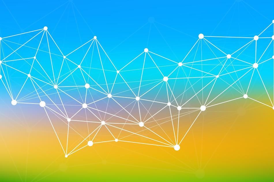 abstract geometric pattern on colored background