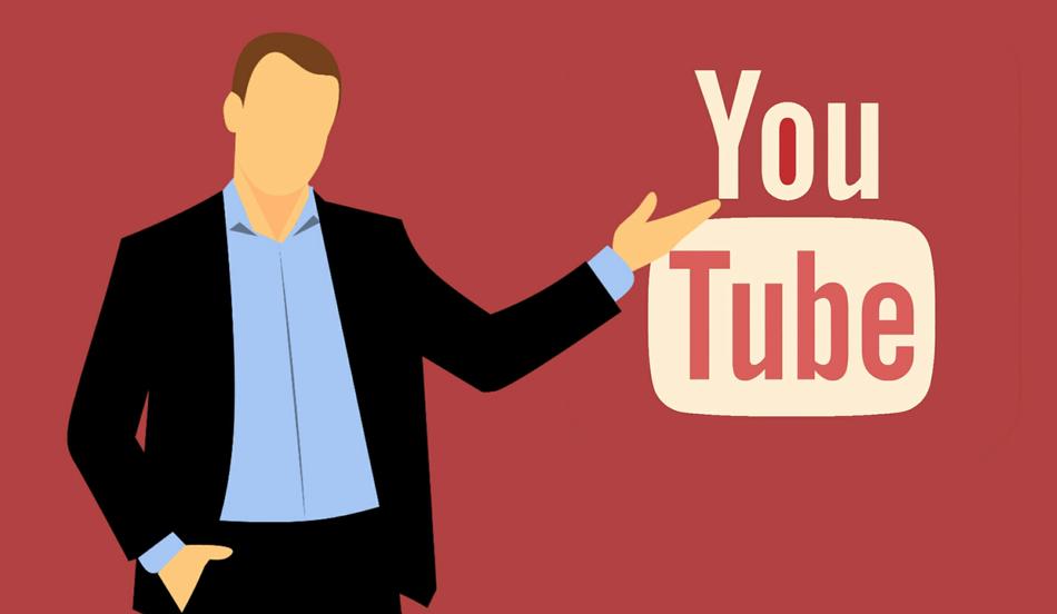 silhouette of a man near the youtube logo on a red background