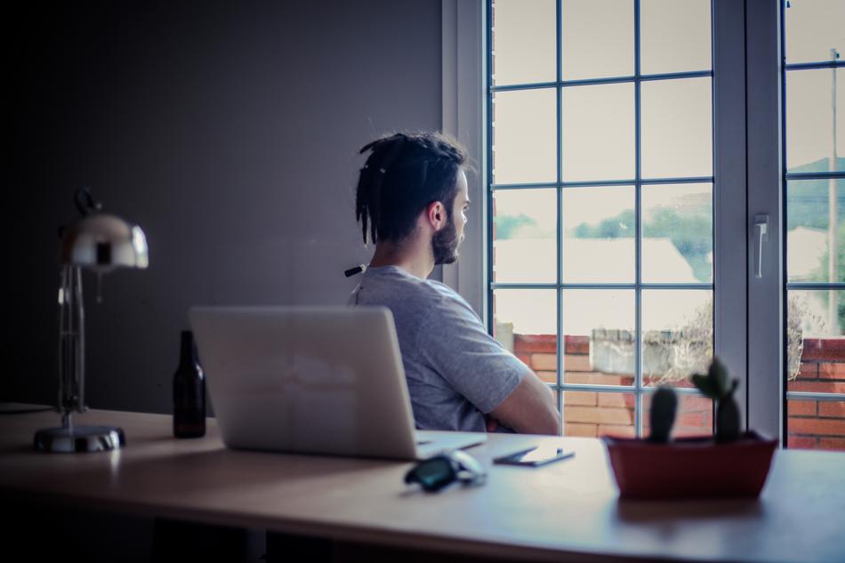 Man in office
