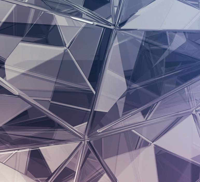 abstract multifaceted glass