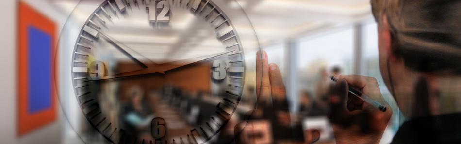 clock face on presentation background