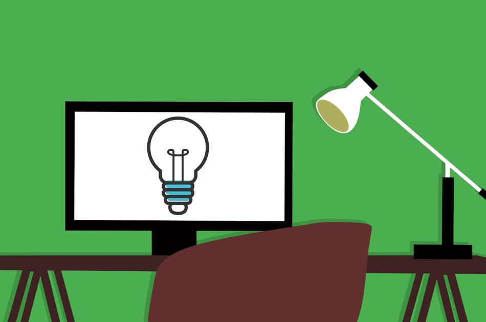 creative idea on computer screen