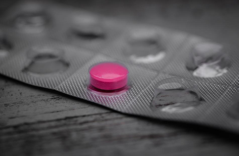 pink pill in blister