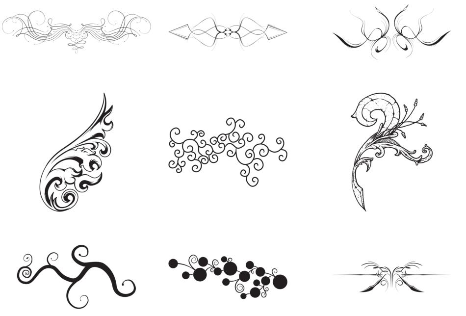 swirly tattoo designs