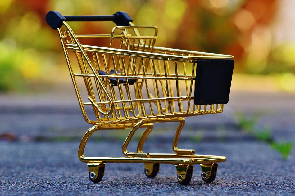 Shopping Cart gold toy