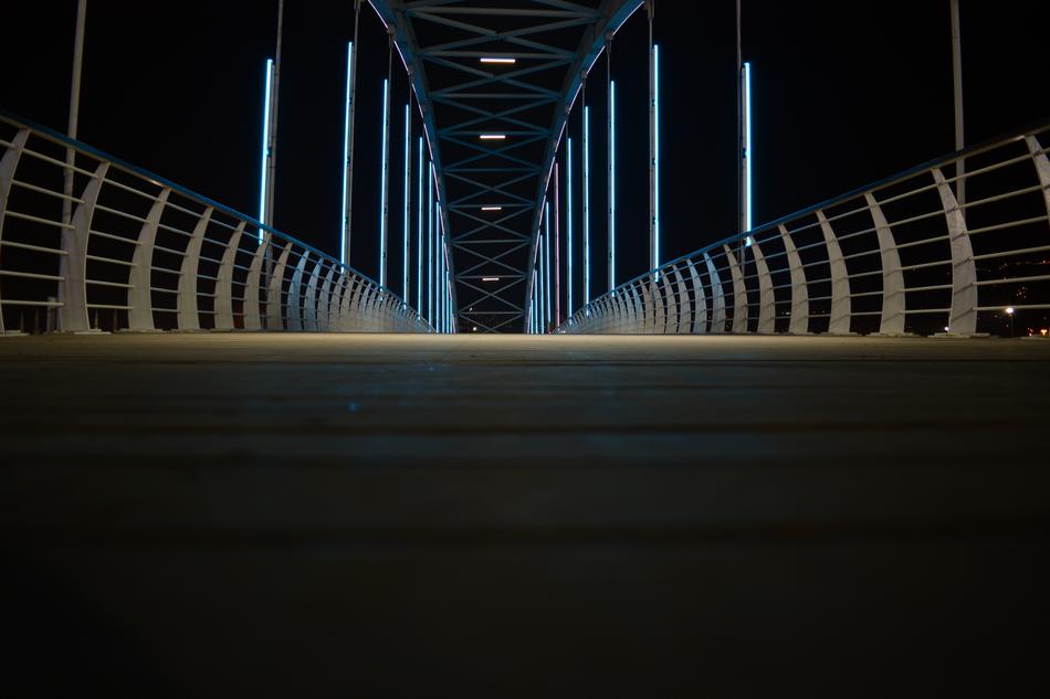 Architecture Bridge blue