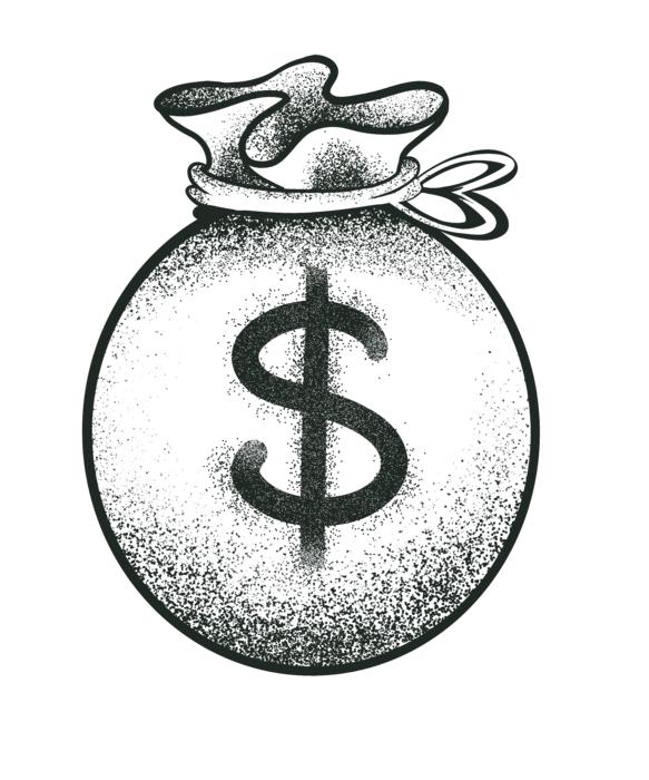 moneybag dollar drawing