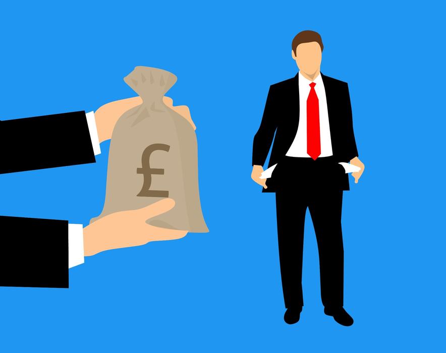 salary payout donation person drawing