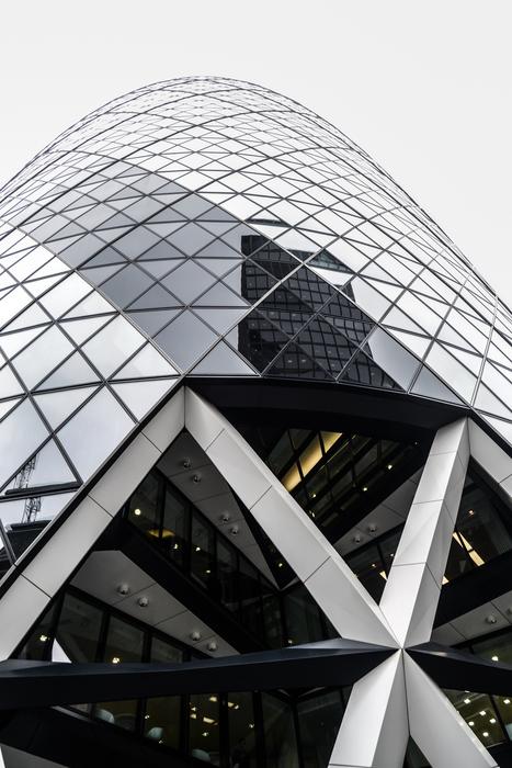 Roof of the Gerkin in London, UK
