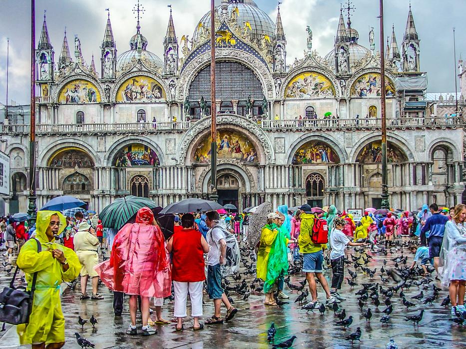 Venice Raincoat people