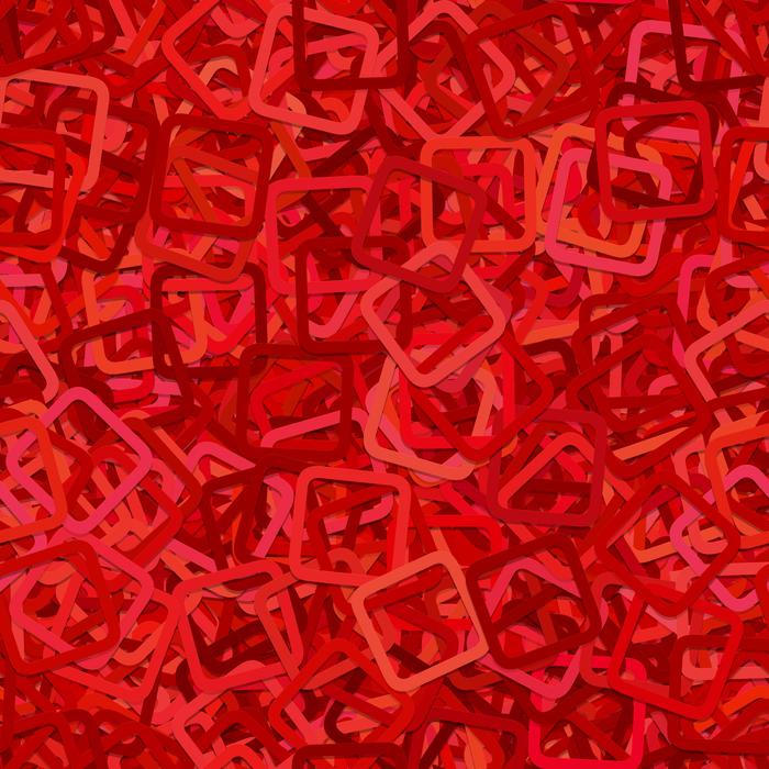 pile of square fames, red background