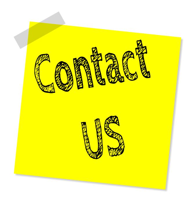 contact us yellow note