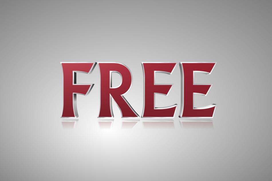 free on a gray background