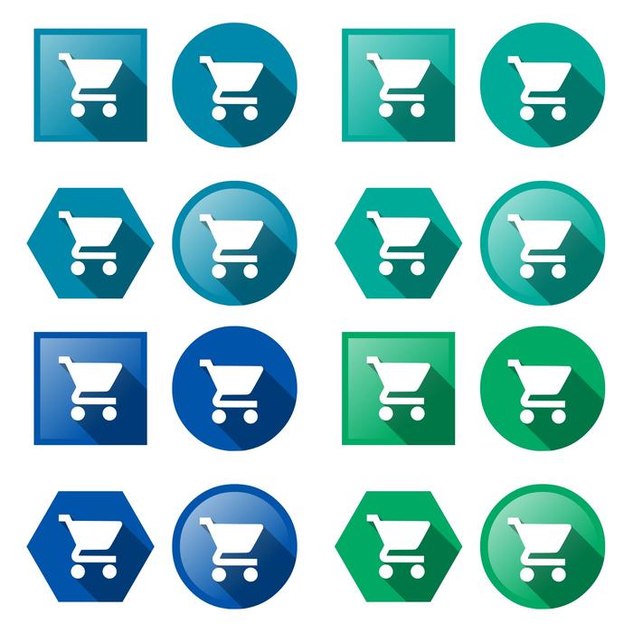 cart purchases sales sign drawing