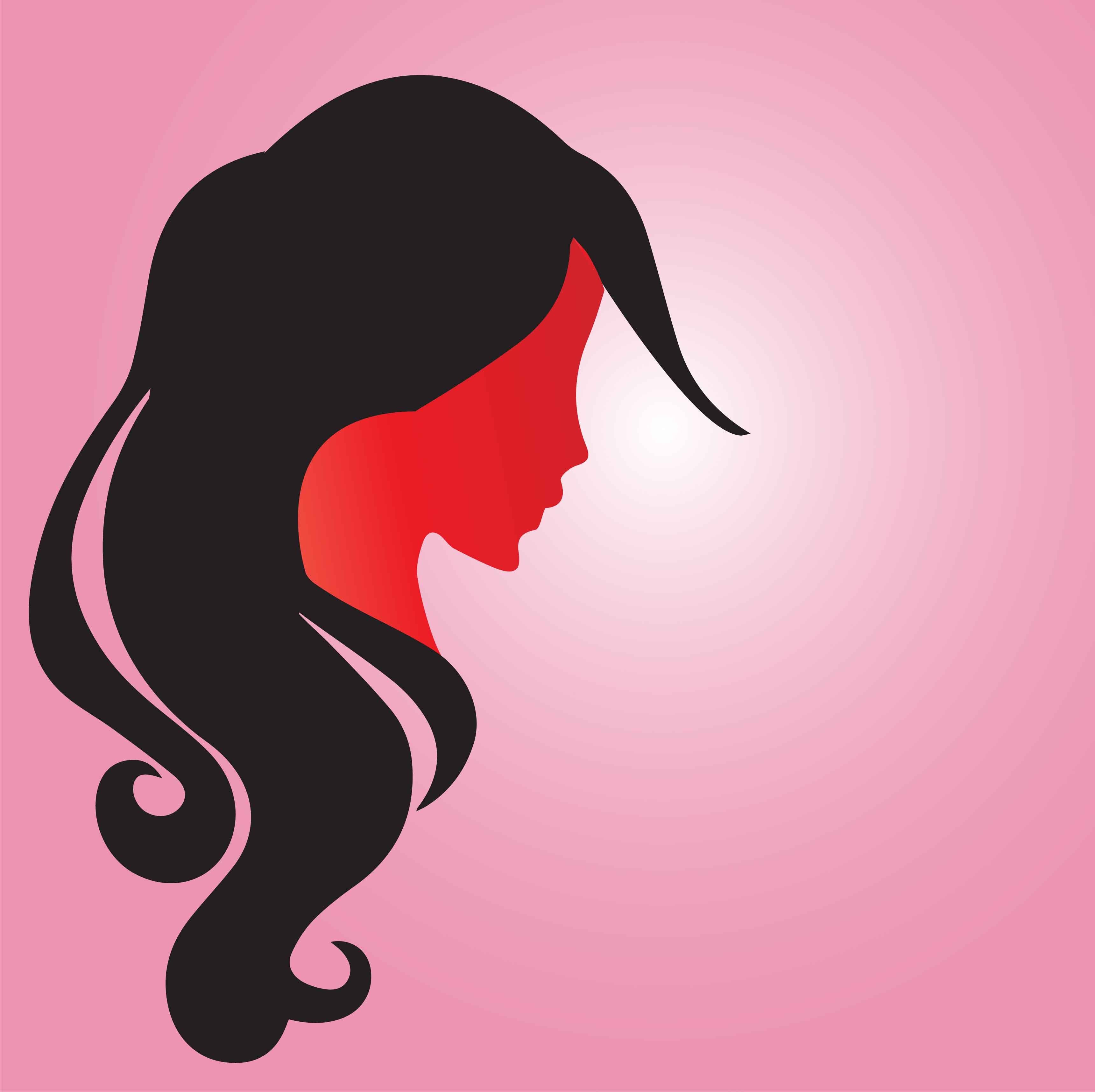 Logo design girl head drawing free image download