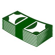 isolated cash banknotes