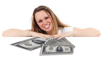 girl with dollar