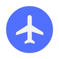 travel by plane as pictogram