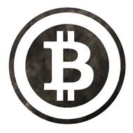 bitcoin symbol on white background