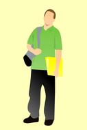 person young drawing