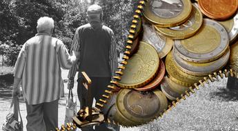 old people pensioners anf coins