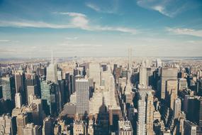 panoramic view of american skyscrapers