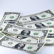 scattered bills one dollar