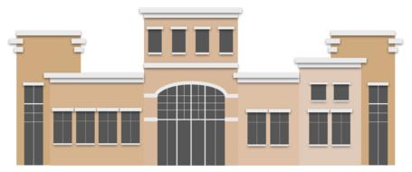 painted bank building