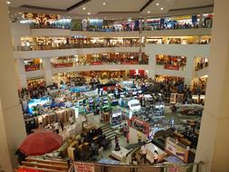 large four-story shopping center