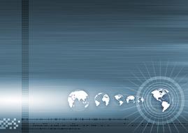 abstract geometric world map drawing