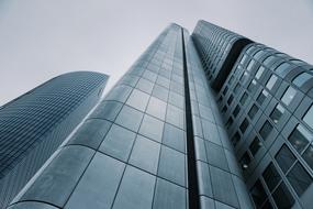 metal panels on the facade of a skyscraper