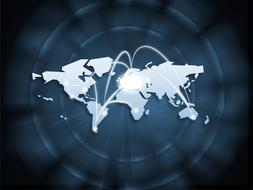 business map world drawing