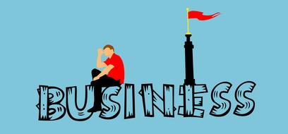 business man think drawing