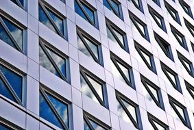 A lot of the windows on the modern building