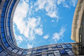 Glass Modern house and sky