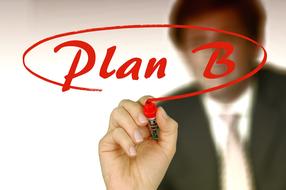 plan b text red