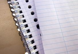 lined paper of notebook