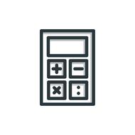 calculator mobile icon drawing