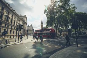 busy street in London, UK