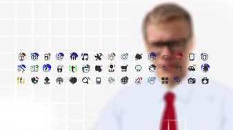 social media icon businessman