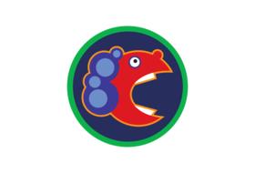 logo red fish drawing