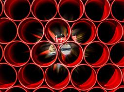 Construction Tube Red matal